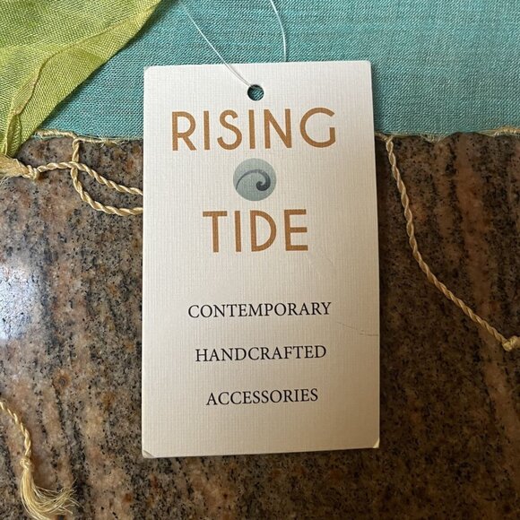 Rising Tide Handcrafted Sheer Scarf With Burnout Velvet Circles & Wide Colorful - Picture 3 of 8